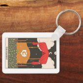 De Chariot grote arcana tarot card keepslag Sleutelhanger (Voorkant)