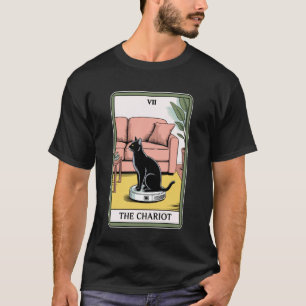 De Chariot Robot Stofzuiger Kat Grappige Tarot C T-shirt