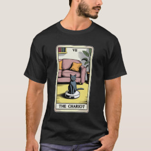 De Chariot Robot Stofzuiger Kat Grappige Tarot C T-shirt