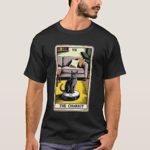 De Chariot Robot Stofzuiger Kat Grappige Tarot C T-shirt