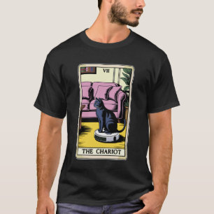 De Chariot Robot Stofzuiger Kat Grappige Tarot C T-shirt