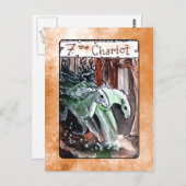 De Chariot Tarot-kaart Briefkaart (Voorkant / Achterkant)