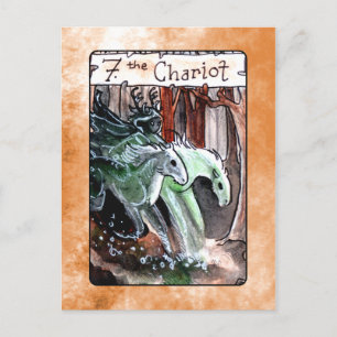 De Chariot Tarot-kaart Briefkaart