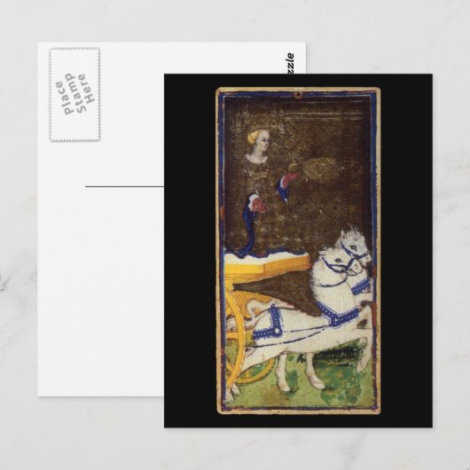 De Chariot Tarot-kaart Briefkaart (Voorkant / Achterkant)
