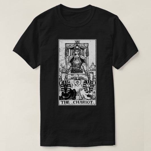 De Chariot Tarot-kaart - majoor Arcana - fortuin T-shirt (Design voorkant)