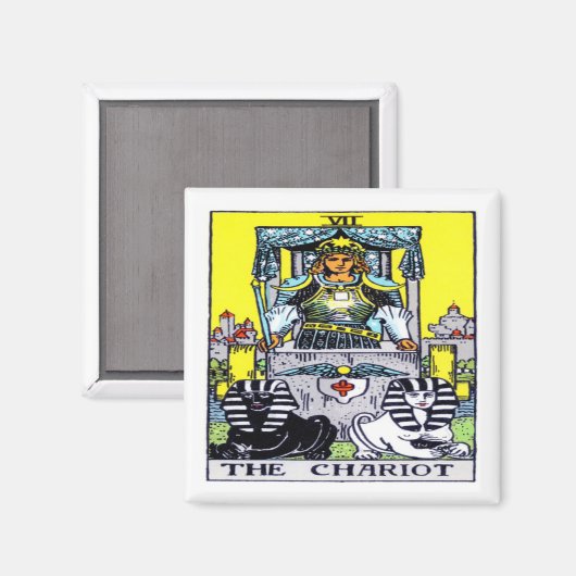 De Chariot Tarot Magneet (Voorkant / Achterkant)