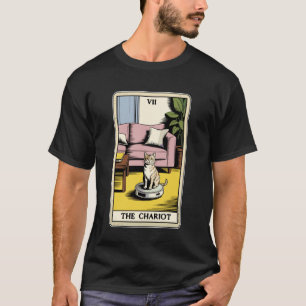 De Chariot Tarotkaart Kat Robot Stofzuiger Ca T-shirt