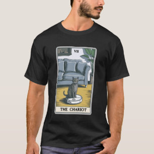 De Chariot Tarotkaart Kat Robot Stofzuiger Ca T-shirt