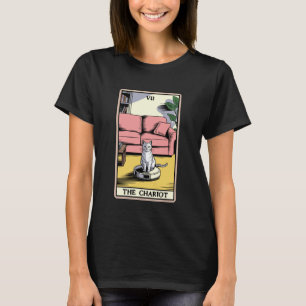 De Chariot Tarotkaart Kat Robot Stofzuiger Ca T-shirt