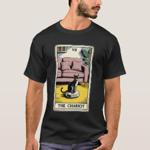 De Chariot Tarotkaart Kat Robot Stofzuiger Ca T-shirt