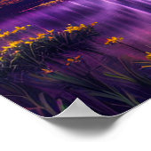 De charismatische Paarse boom in het moeras Poster (Hoek)