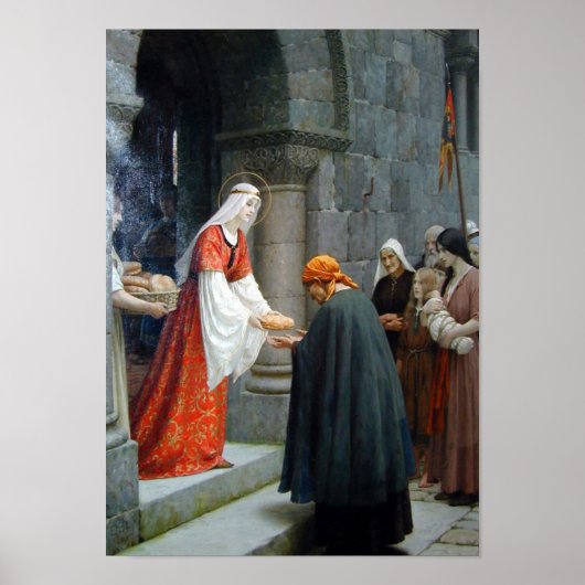 De Charity of St. Elizabeth of Hungary Poster (Voorkant)