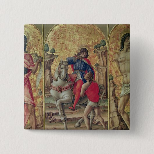 De Charity of St. Martin Vierkante Button 5,1 Cm (Voorkant)