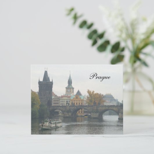 De Charles Bridge Prague Tsjechië Briefkaart (Staand voorkant)