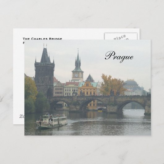 De Charles Bridge Prague Tsjechië Briefkaart (Voorkant / Achterkant)