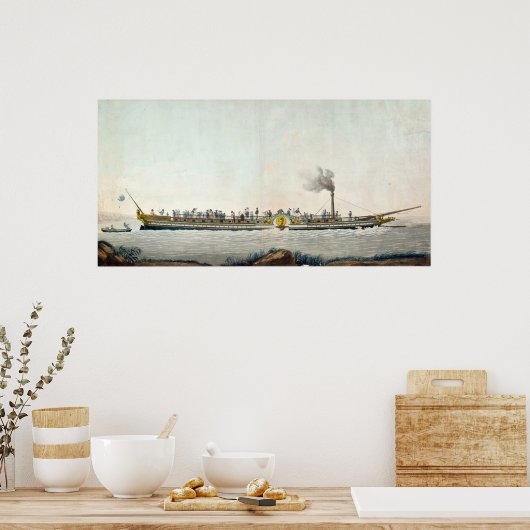 De Charles-Philippe, de eerste steamboot Poster (Keuken)
