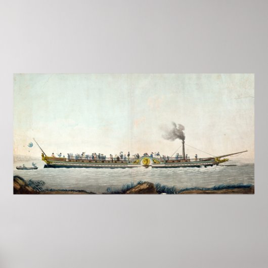 De Charles-Philippe, de eerste steamboot Poster (Voorkant)