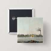 De Charles-Philippe, de eerste stuurboot Vierkante Button 5,1 Cm (Voorkant /achterkant)