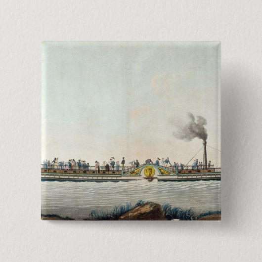 De Charles-Philippe, de eerste stuurboot Vierkante Button 5,1 Cm (Voorkant)