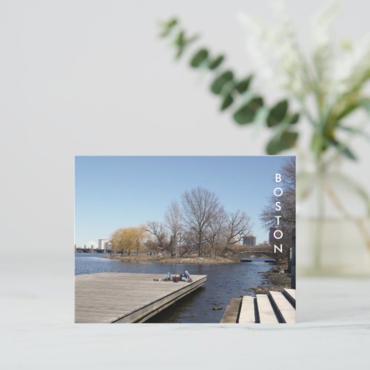 De Charles River Esplanade (kleur) Briefkaart (Staand voorkant)