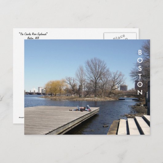 De Charles River Esplanade (kleur) Briefkaart (Voorkant / Achterkant)