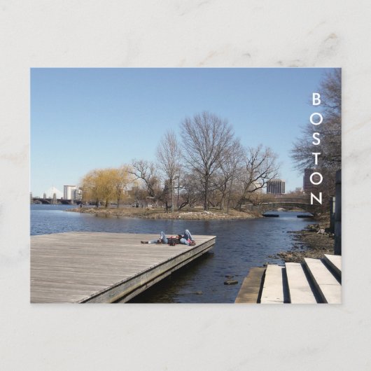 De Charles River Esplanade (kleur) Briefkaart (Voorkant)