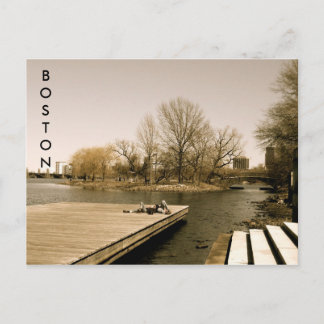 De Charles River Esplanade (sepia) Briefkaart