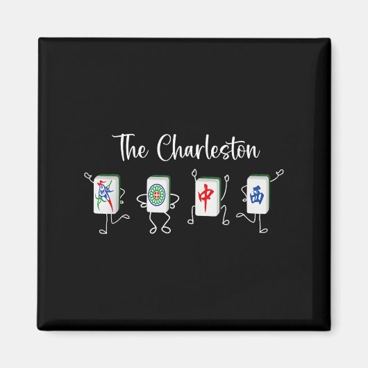 De Charleston Mahjong, Grappige Mahjong Dans Magneet (Voorkant)