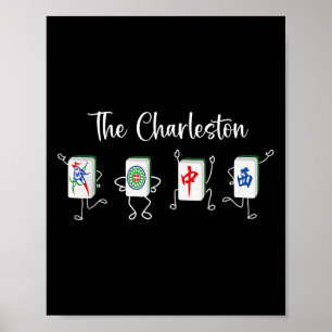 De Charleston Mahjong, Grappige Mahjong Dans Poster