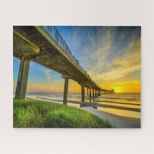 De Charleston South Carolina Pier Sunset Puzzel Legpuzzel (Horizontaal)