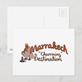 De Charmante Bestemming van Marrakech Briefkaart (Voorkant / Achterkant)