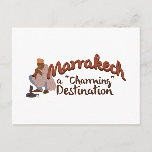 De Charmante Bestemming van Marrakech Briefkaart (Voorkant)