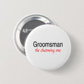 De charmante (Groomsman) Ronde Button 5,7 Cm (Voorkant /achterkant)