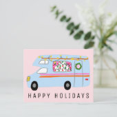 De charmante kerstcamera's met  RV's Briefkaart (Staand voorkant)