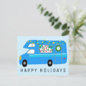De charmante kerstcamera's met  RV's Briefkaart (Staand voorkant)