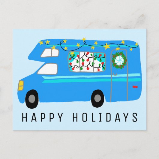 De charmante kerstcamera's met  RV's Briefkaart (Voorkant)