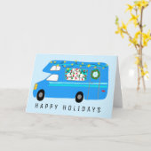 De charmante kerstcamera's met RV's Kaart (Gele Bloem)