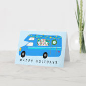 De charmante kerstcamera's met  RV's Kaart (Voorkant)