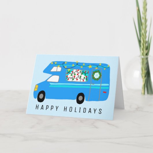 De charmante kerstcamera's met RV's Kaart (Voorkant)