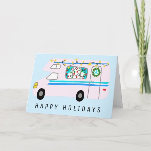 De charmante kerstcamera's met  RV's Kaart (Voorkant)