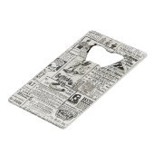 De charmante Victoriaans krant van 1890: Advertent Creditkaart Flessenopener (Voorkant Gekanteld)