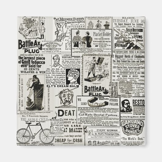 De charmante Victoriaans krant van 1890: Advertent Magneet (Voorkant)