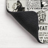 De charmante Victoriaans krant van 1890: Advertent Muismat (Hoek)