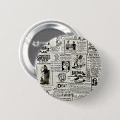 De charmante Victoriaans krant van 1890: Advertent Ronde Button 5,7 Cm (Voorkant /achterkant)