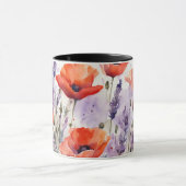 De charme van Natuur: klaprozen en lavendel in wat Mok (Midden)