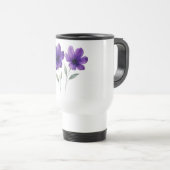 De charme van paarse bloemen reisbeker (Voorkant rechts)