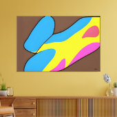 De charmeoffensief canvas afdruk (Insitu (Woonkamer))