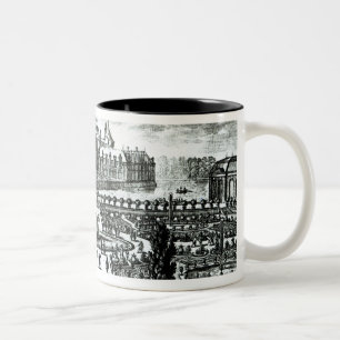 De Chateau de Chantilly en de tuinen Tweekleurige Koffiemok