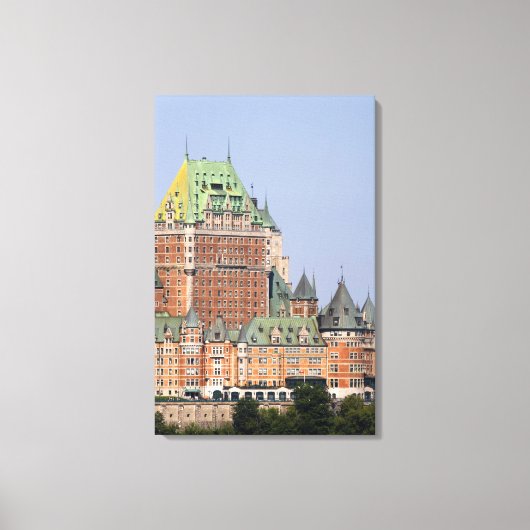 De Chateau Frontenac in Quebec City, Canada. Canvas Afdruk (Voorkant)