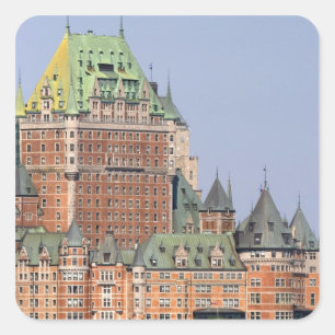 De Chateau Frontenac in Quebec City, Canada. Vierkante Sticker